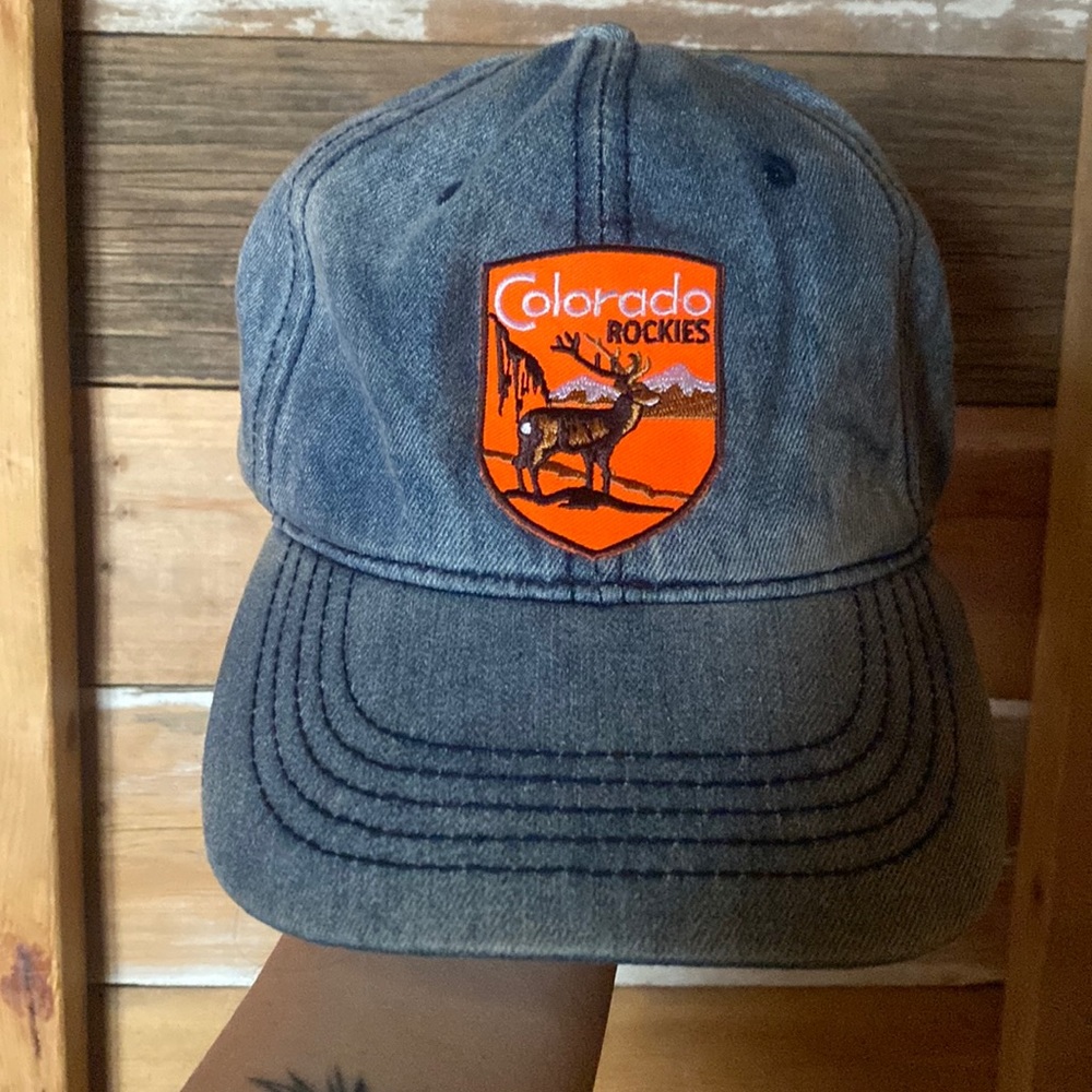Colorado Rockies Denim Dad Hat